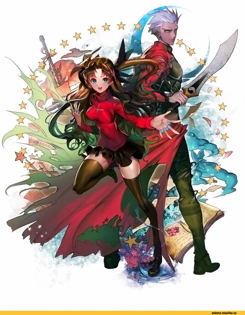 Fate/Stay Night, Rin Tohsaka, archer, красивые картинки, няша, art, удалённое, Anime