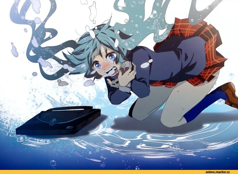 art, красивые картинки, девушка, под водой, школьница, догадайтесь кто, anon, Anime