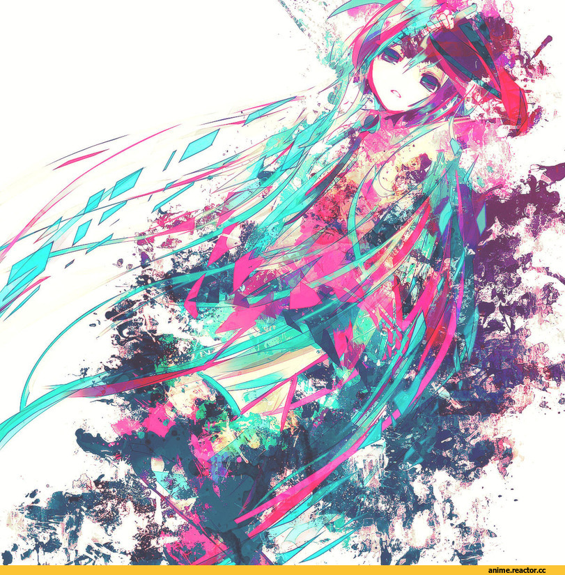 Anime Art, art, красивые картинки, colourful, Hatsune Miku, Vocaloid, Anime