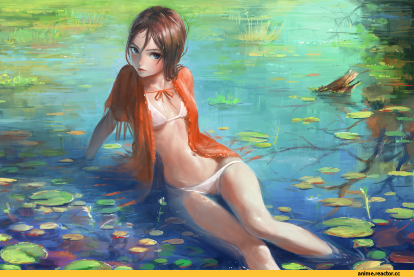 Nababa, Anime Art, Anime Ero, Anime Ero Swim, Anime Paint, Anime