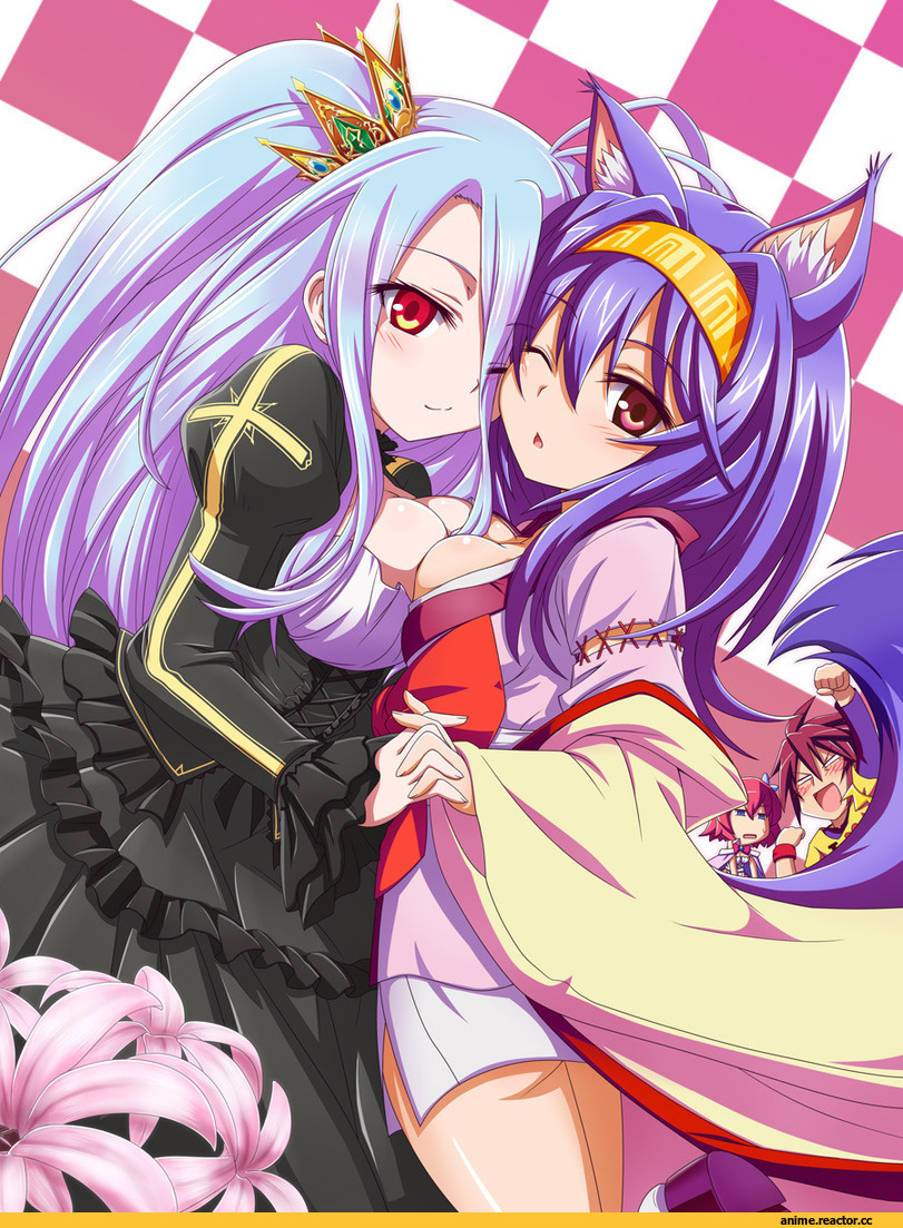 красивые картинки, Кликабельно, Kitsune, Animal Ears, Shiro (NGNL), No Game No Life, Hatsuse Izuna, Anime