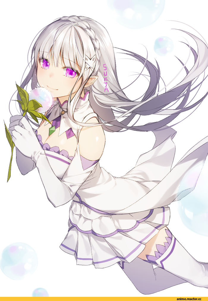 Emilia (re zero), Re Zero Kara Hajimeru Isekai Seikatsu, Sukja, Anime Art, Anime