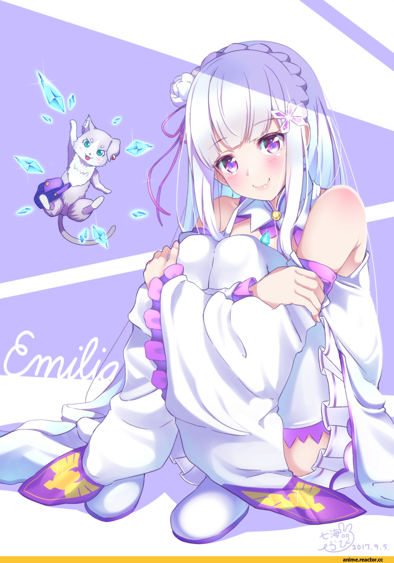 Re Zero Kara Hajimeru Isekai Seikatsu, Emilia (re zero), Pack (re zero), nanamira bi, Anime