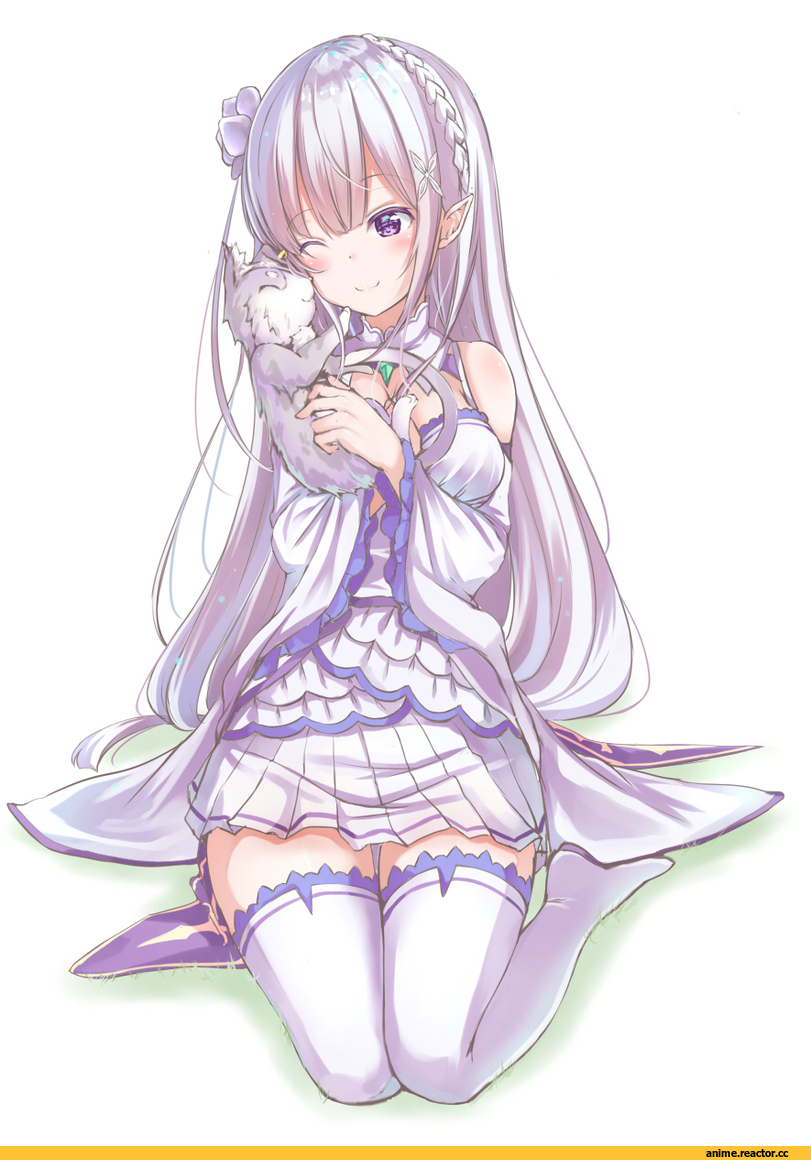 Re Zero Kara Hajimeru Isekai Seikatsu, Emilia (re zero), yukishiro arute, Pack (re zero), Anime