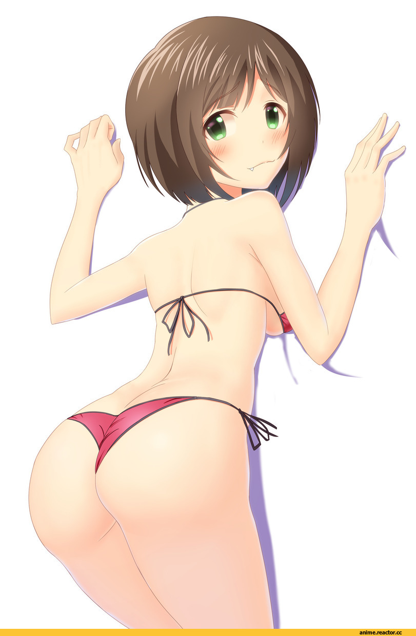 Maekawa Miku, Idolmaster, oshiri, Anime Ero, Anime Ero Swim, Takahirokun, Anime Art, Anime