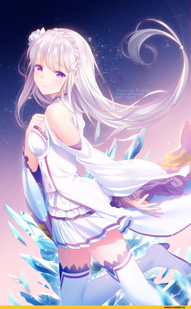 Anime Art, artist, Emilia (re zero), Re Zero Kara Hajimeru Isekai Seikatsu, rimuu, Anime