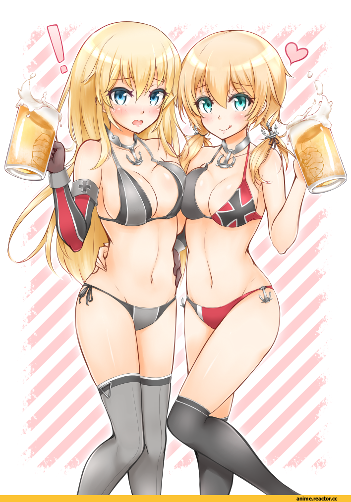 Bismarck (Kantai Collection), Kantai Collection, Prinz Eugen (Kantai Collection), Anime Ero Swim, Anime Ero, geckolion, Anime