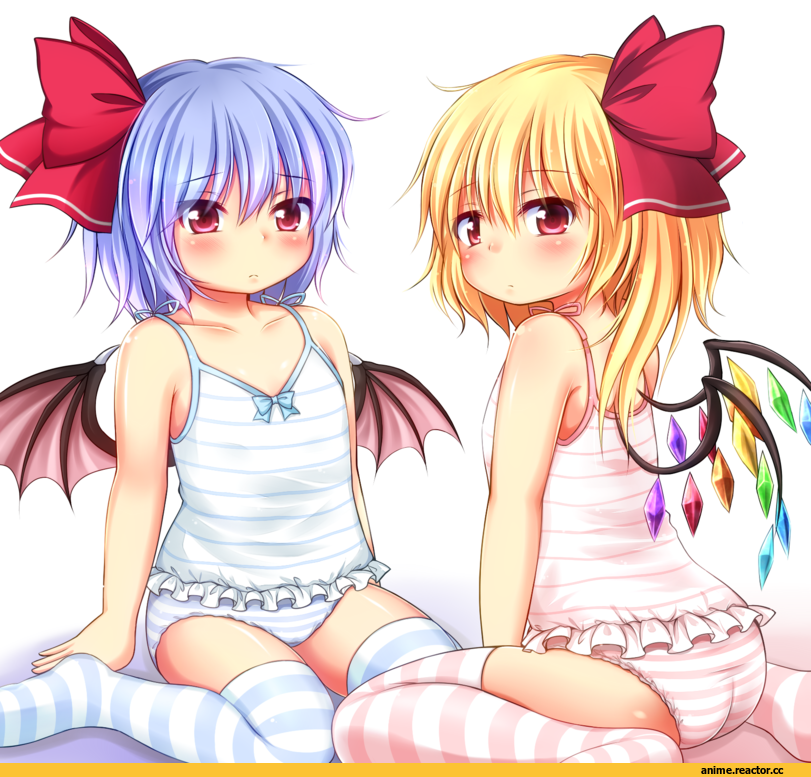 Anime Art, Remilia Scarlet, Flandre Scarlet, Touhou Project, Anime