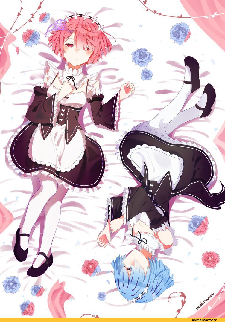 Re Zero Kara Hajimeru Isekai Seikatsu, Rem (re zero), Ram (Re Zero), zahrauoca, Anime