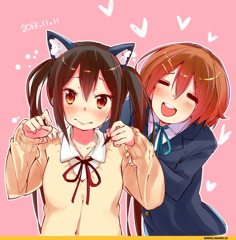 K-ON!, Hirasawa Yui, Azusa Nakano, Неко, Animal Ears, Anime