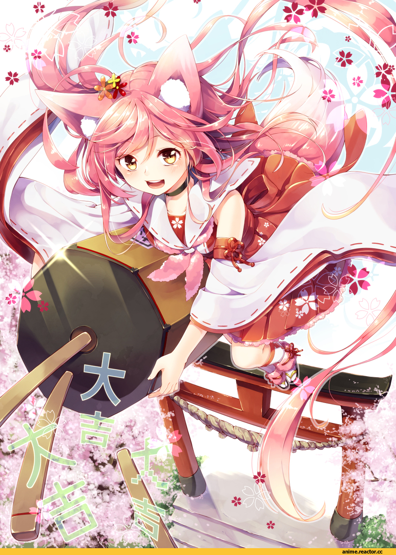 Anime Original, Sakuragi Ren, Animal Ears, Kitsune, Anime