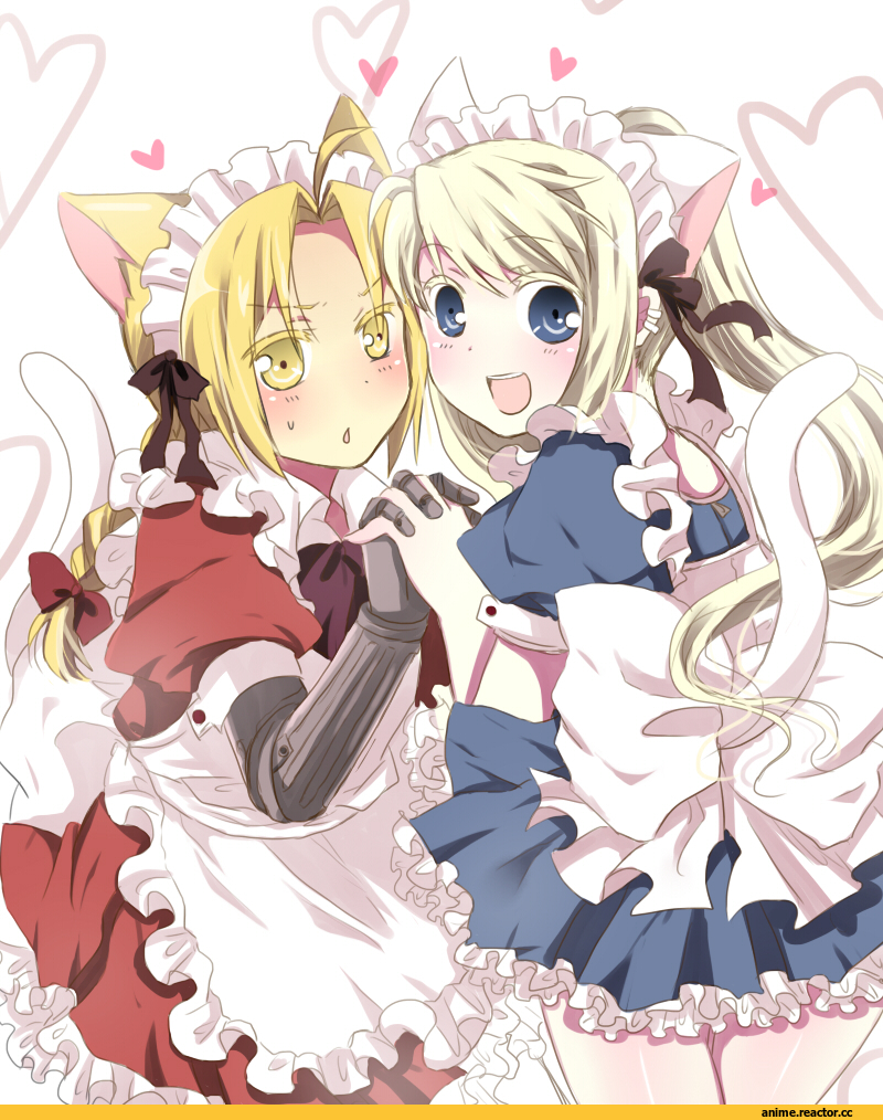 Fullmetal Alchemist, Edward Elric, Winry Rockbell, Animal Ears, nekomimi, Anime