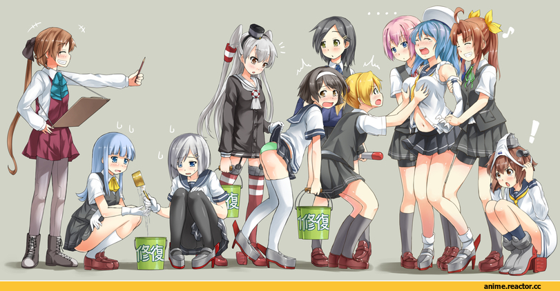 Kantai Collection, Amatsukaze (Kantai Collection), Hamakaze (Kantai Collection), Yukikaze (Kantai Collection), Shiranui (Kantai Collection), Anime