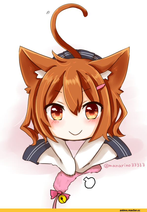 Kantai Collection, Ikazuchi, neko, Animal Ears, Anime