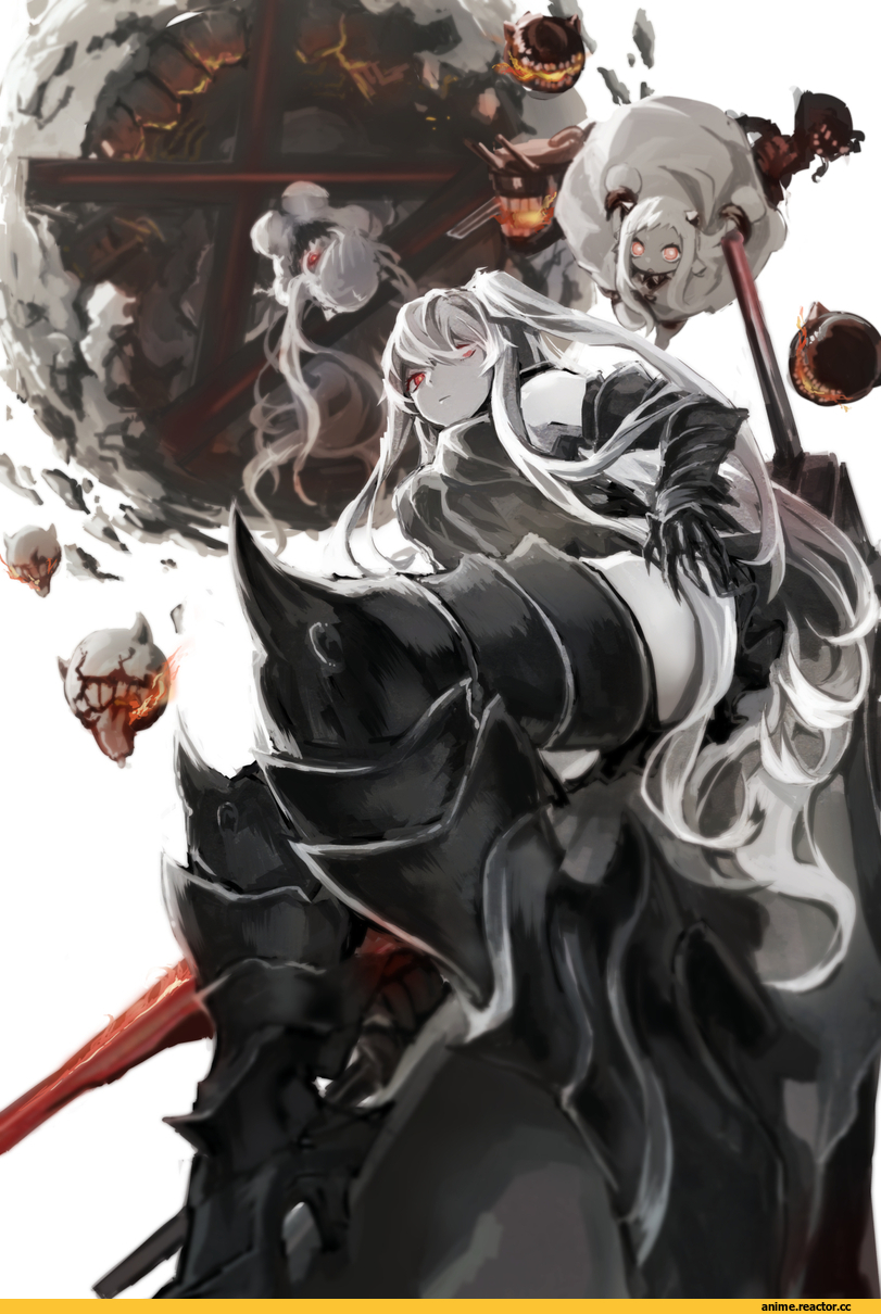 Kantai Collection, Northern Ocean Hime, Aircraft Carrier Oni, Midway Hime, Anime