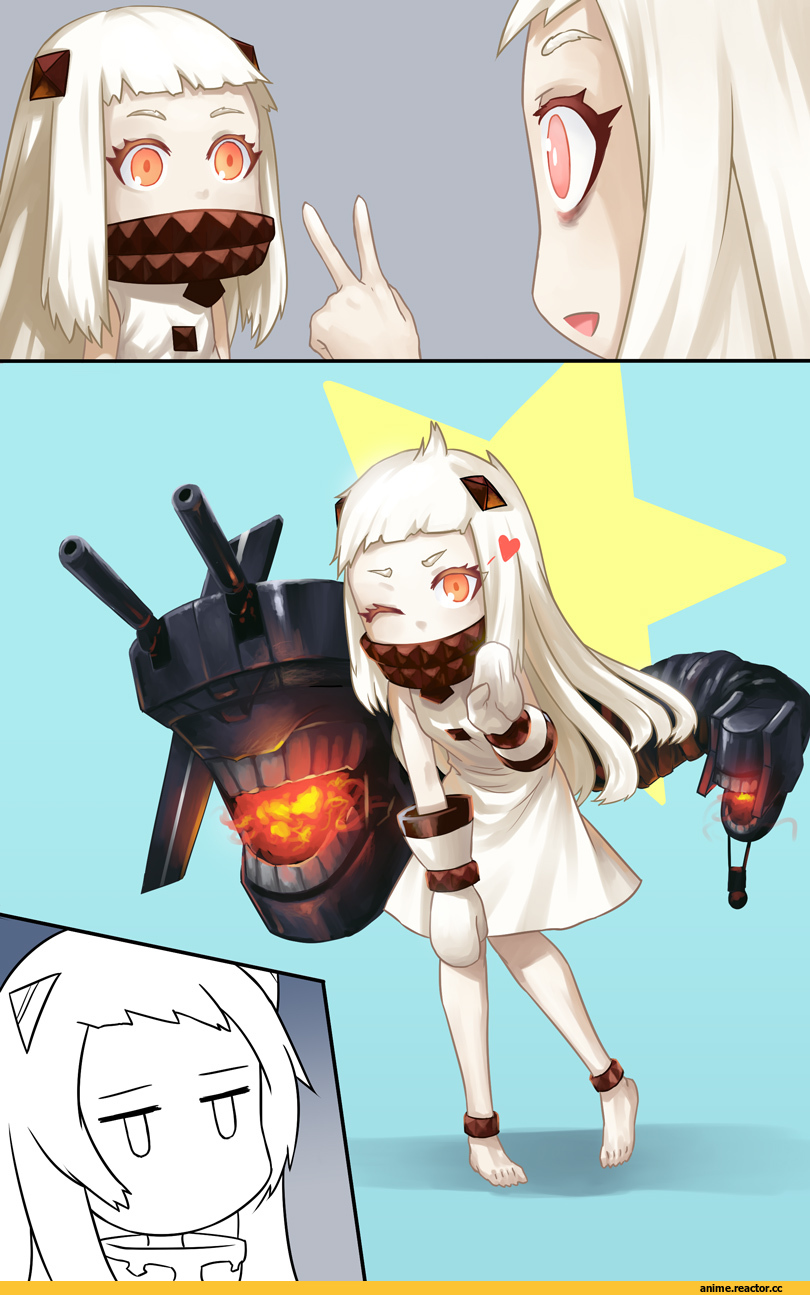 Kantai Collection, Northern Ocean Hime, Airfield Hime, Anime