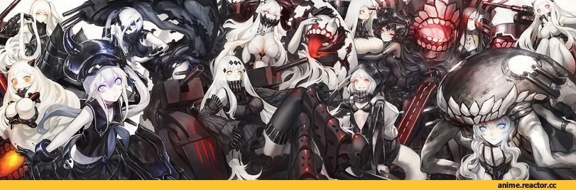 Aircraft Carrier Oni, Airfield Hime, battleship hime, Destroyer Hime, Isolated Island Oni, Midway Hime, Northern Ocean Hime, Re-class Battleship, Seaport Hime, Wo-Class Aircraft Carrier , Anime, Kantai Collection, zhouran, Aircraft Carrier Water Oni