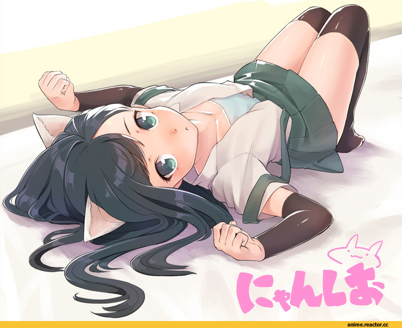 Asashio, Kantai Collection, neko, Animal Ears, Anime