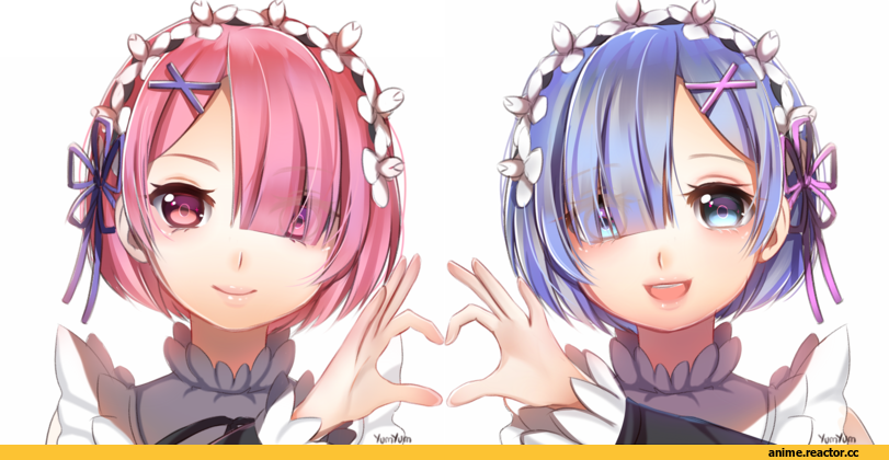 Re Zero Kara Hajimeru Isekai Seikatsu, Rem (re zero), Ram (Re Zero), sakura rock, Anime