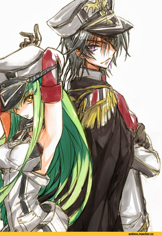 Code Geass, lelouch lamperouge, C.C., Kantai Collection, кроссовер, Anime