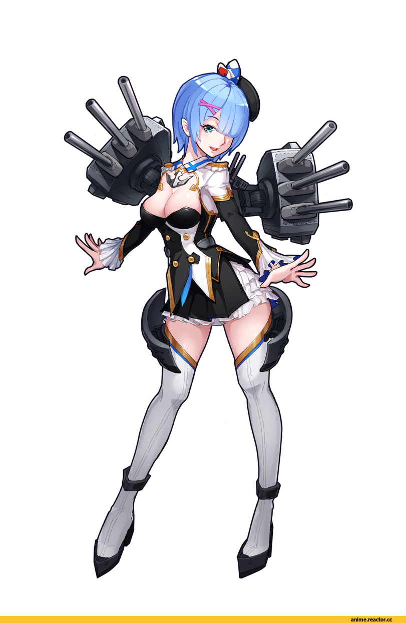 Re Zero Kara Hajimeru Isekai Seikatsu, Rem (re zero), Kantai Collection, wang12ss, crossover, Anime