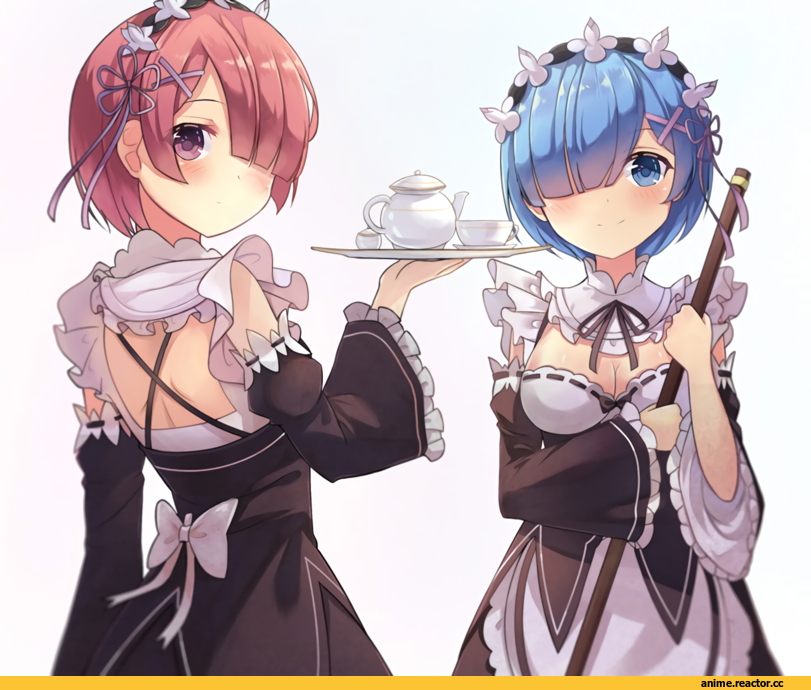 Ram (Re Zero), Re Zero Kara Hajimeru Isekai Seikatsu, Rem (re zero), motokonut, Anime Art, Anime