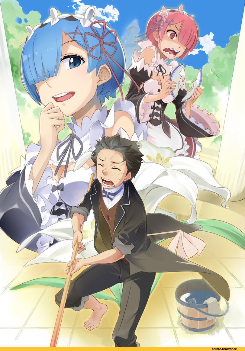 Re Zero Kara Hajimeru Isekai Seikatsu, Rem (re zero), Ram (Re Zero), liang, Anime