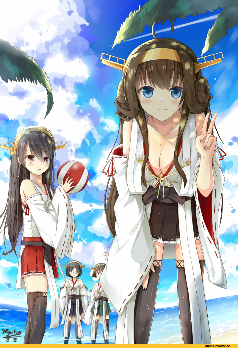 Kongou (Kantai Collection), Kantai Collection, Haruna (Kantai Collection), Hiei, Kirishima (Kantai Collection), Anime