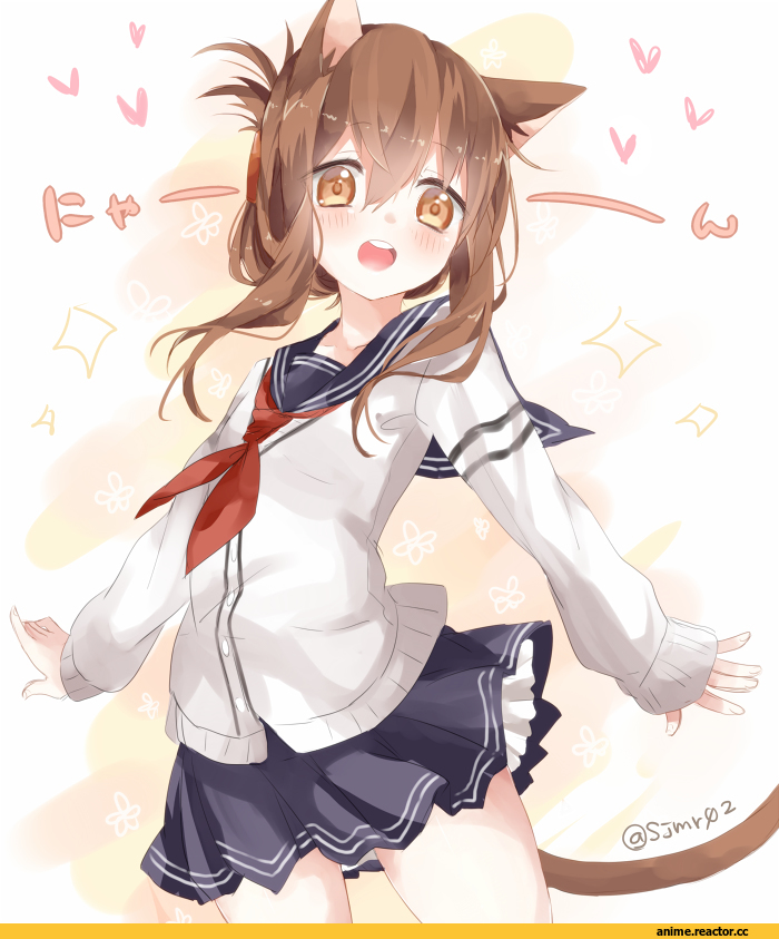 Anime Ears, neko, Inazuma (Kantai Collection), Kantai Collection, Anime