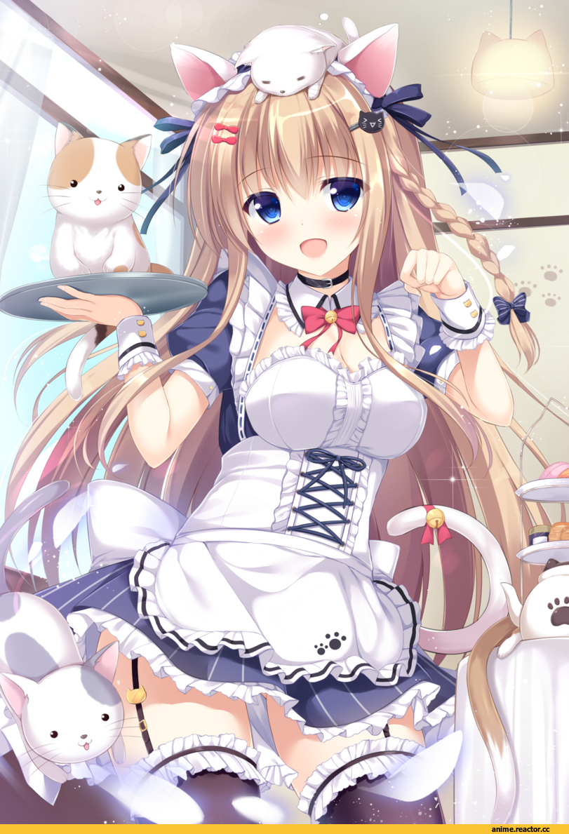 tomoo (tomo), neko, Animal Ears, Maid, Anime Original, Anime Art, Anime