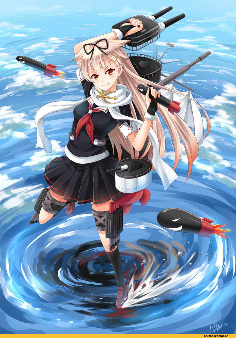 Villyane, Anime Art, Kantai Collection, Yuudachi, Anime