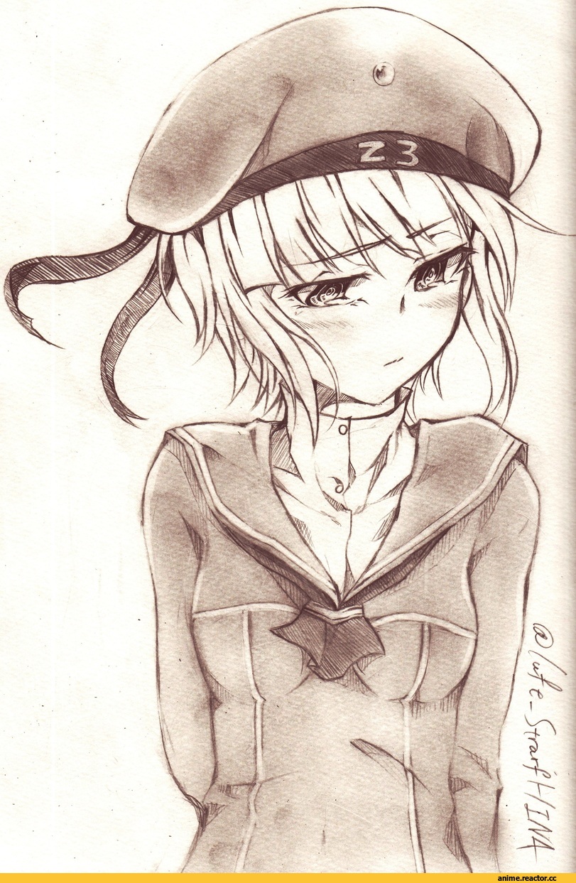 Z3 Max Schultz (Kantai Collection), Kantai Collection, Monochrome (Anime), Anime Art, milia simohayha, Anime