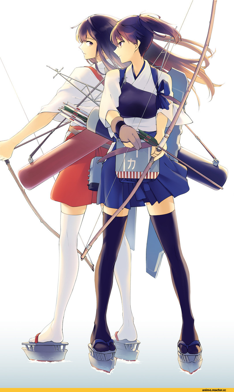 Akagi, Kantai Collection, Kaga (Kantai Collection), Anime Art, nakatani, Anime