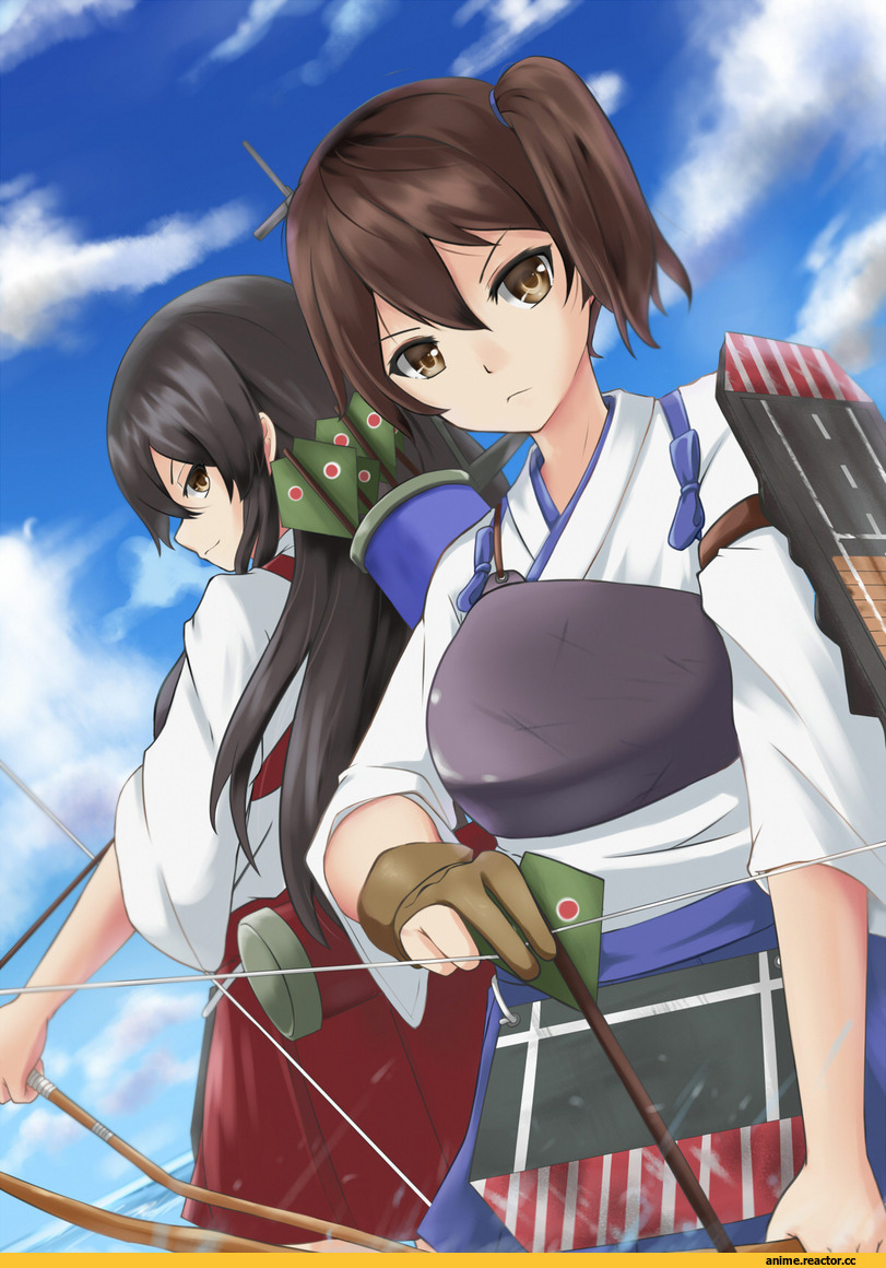 Akagi, Kantai Collection, Kaga (Kantai Collection), Anime Art, kertaspata, Anime