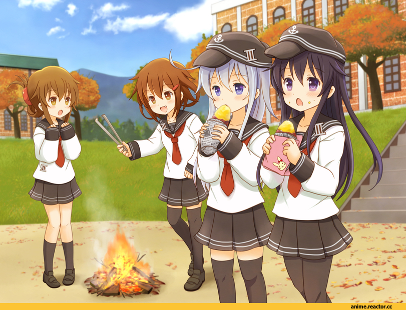 Kantai Collection, Ikazuchi, inazuma, Akatsuki, hibiki, eijima moko, Anime