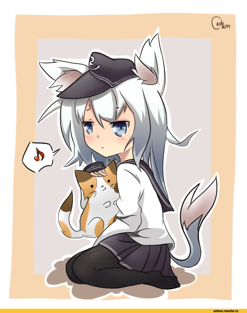 Hibiki (Kantai Collection), Kantai Collection, nekomimi, Animal Ears, Anime