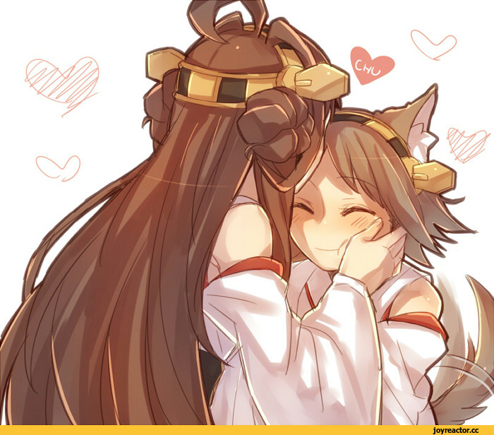 MK, Anime Art, hiei (kantai collection), Kantai Collection, Kongou (Kantai Collection), Inumimi, Animal Ears, Anime