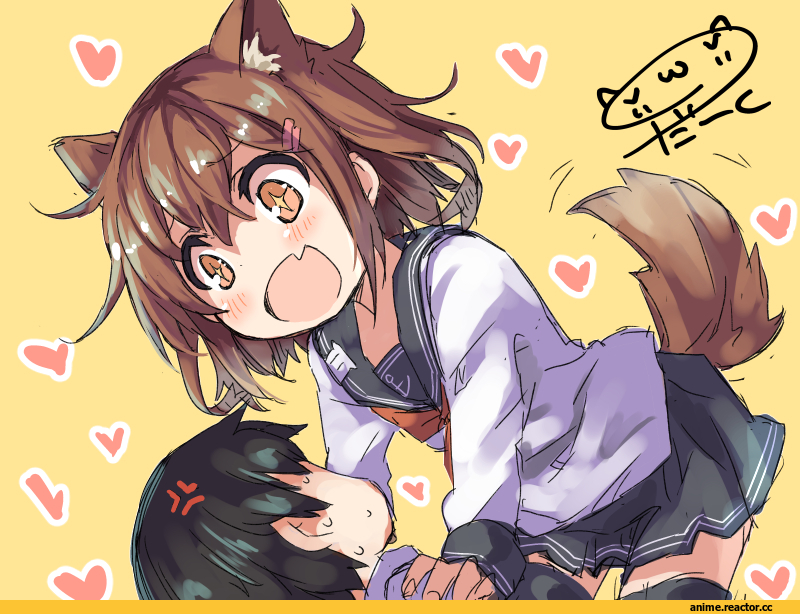 Ikazuchi, Kantai Collection, Admiral (Kantai Collection), Inumimi, Animal Ears, darkside, Anime