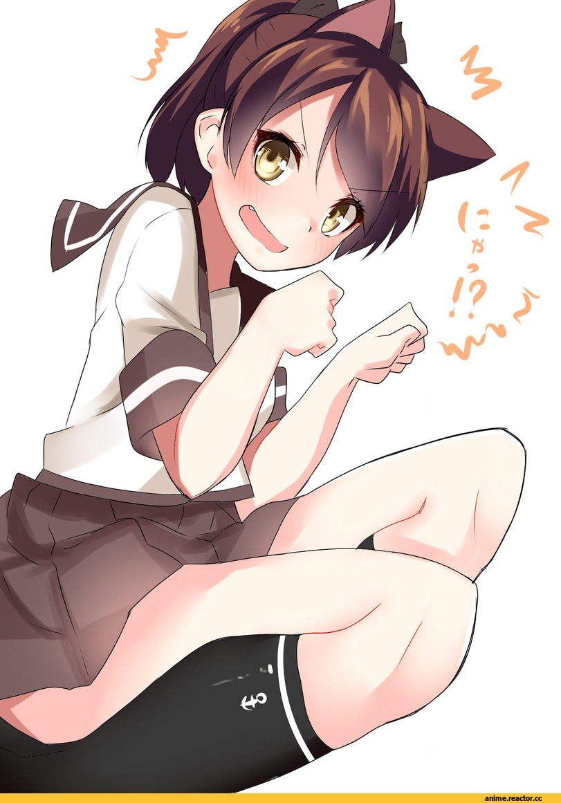 Shikinami (Kantai Collection), Kantai Collection, nekomimi, Animal Ears, nebu soku, Anime Art, Anime