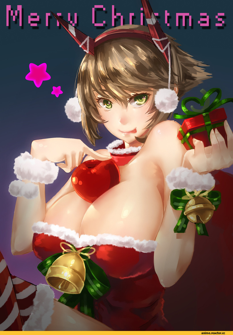 Kantai Collection, Mutsu, ctrlz77, Anime Christmas, Merry Christmas, Anime