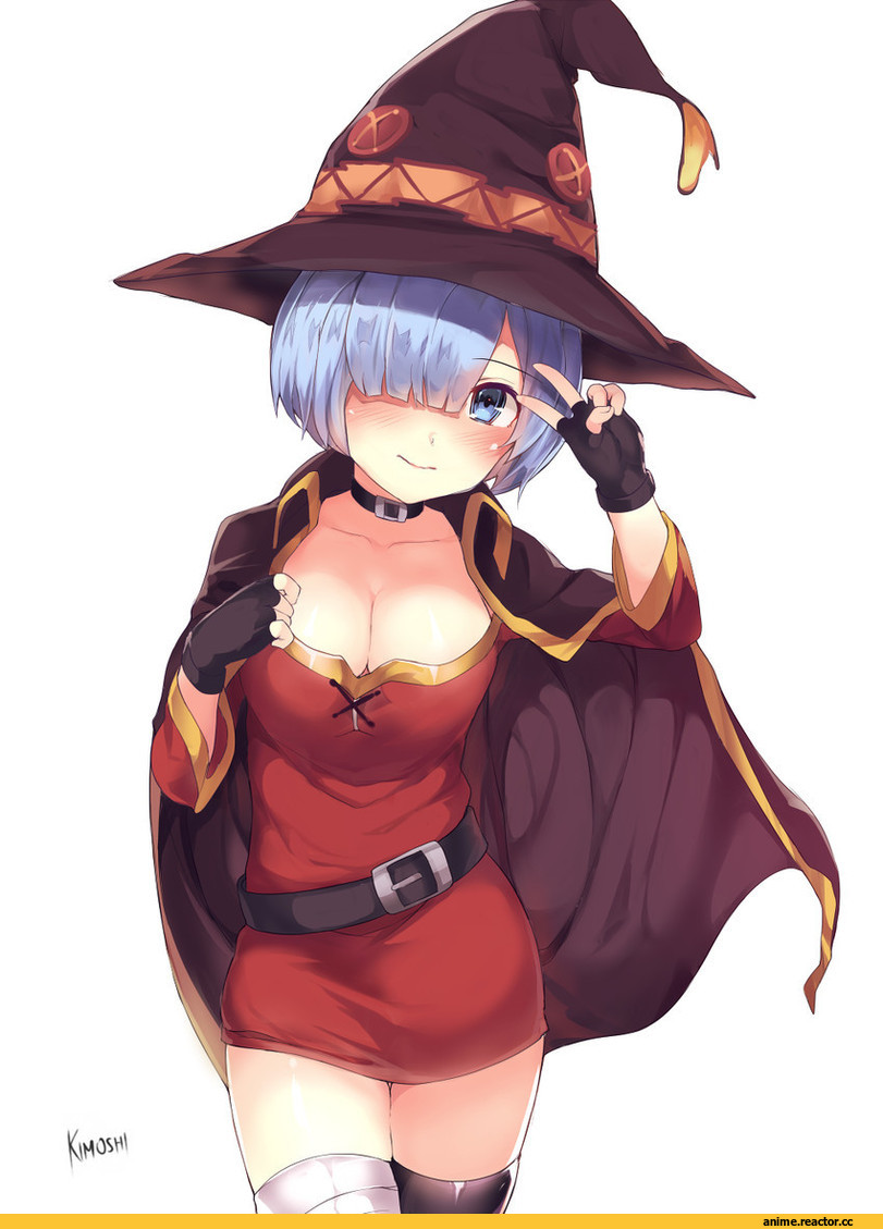 crossover, Rem (re zero), Re Zero Kara Hajimeru Isekai Seikatsu, deru06, KonoSuba, Megumin, Anime