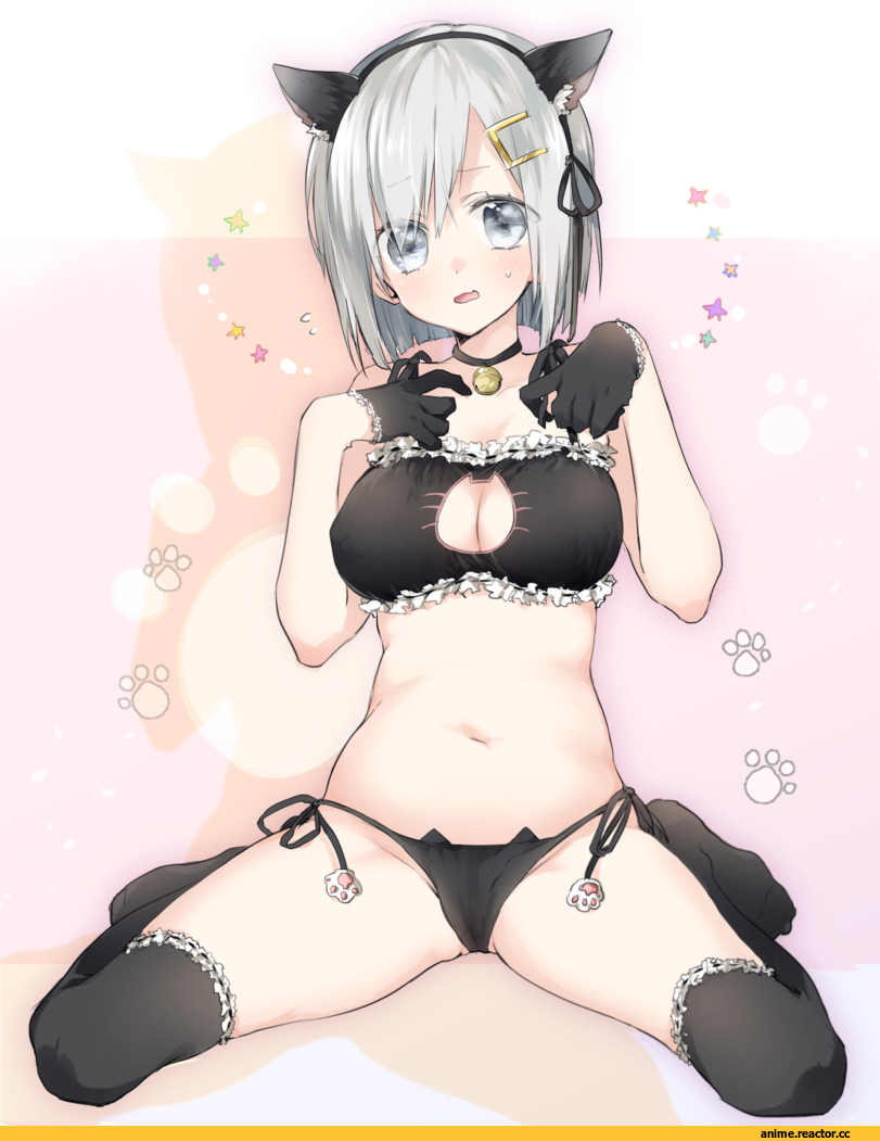 Hamakaze (Kantai Collection), Kantai Collection, sino (sionori), Anime Art, Anime Ero, Cat Keyhole Bra, Anime