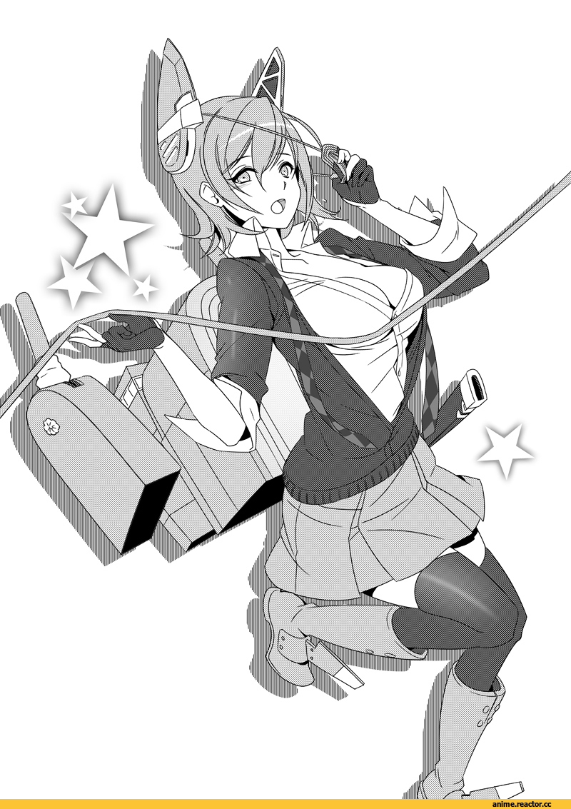 Tenryuu, Kantai Collection, Monochrome (Anime), Anime Art, Anime