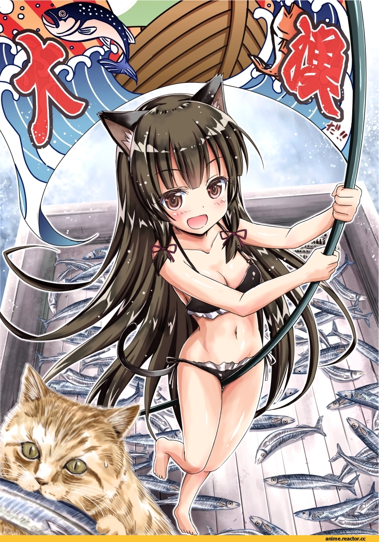 Anime Ero, neko, Animal Ears, Isokaze (Kantai Collection), Kantai Collection, Anime