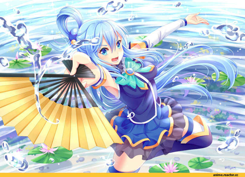 Aqua (KonoSuba), KonoSuba, Anime Art, Villyane, Anime