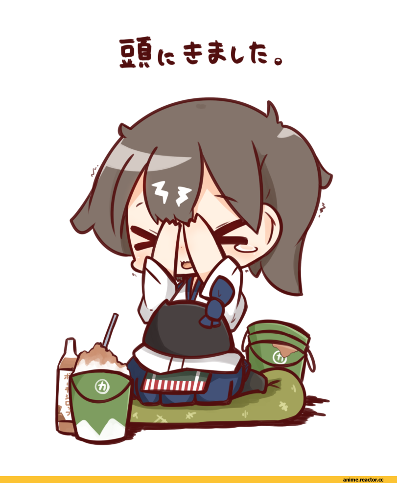 nuu (nu-nyu), kaga, Kantai Collection, chibi, Anime