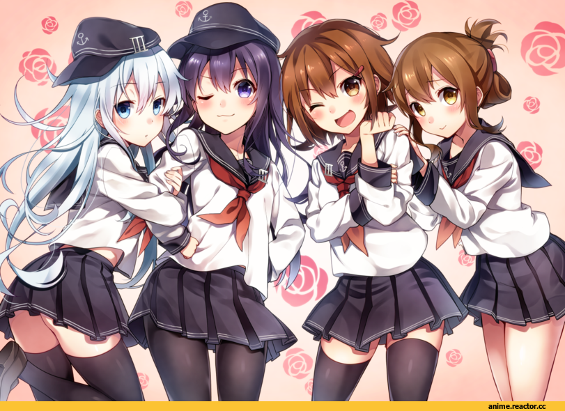 cut (bu-kunn), Akatsuki, Kantai Collection, hibiki, Ikazuchi, inazuma, Anime