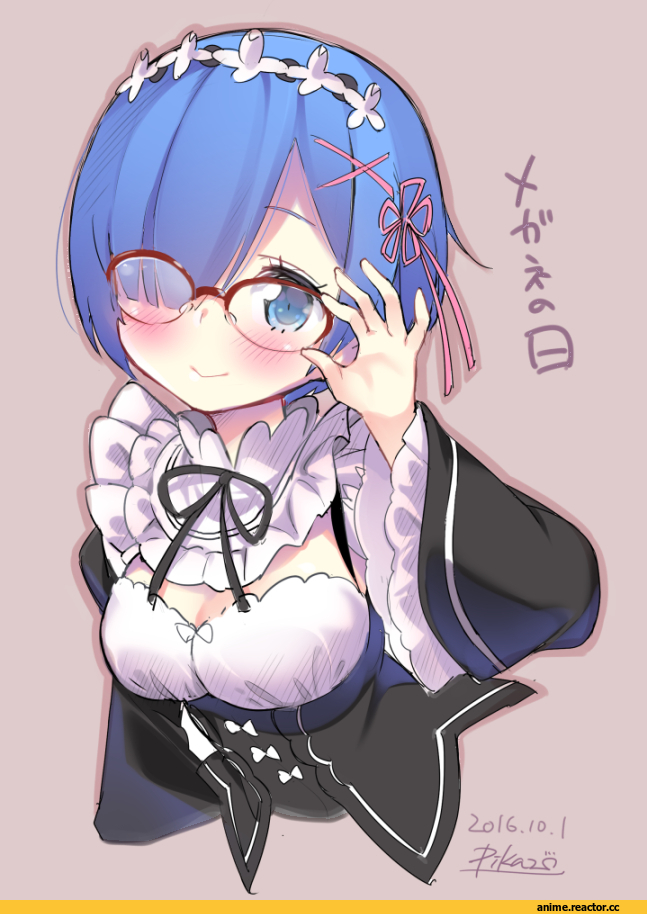 Rem (re zero), Re Zero Kara Hajimeru Isekai Seikatsu, Megane, pikazo, Anime