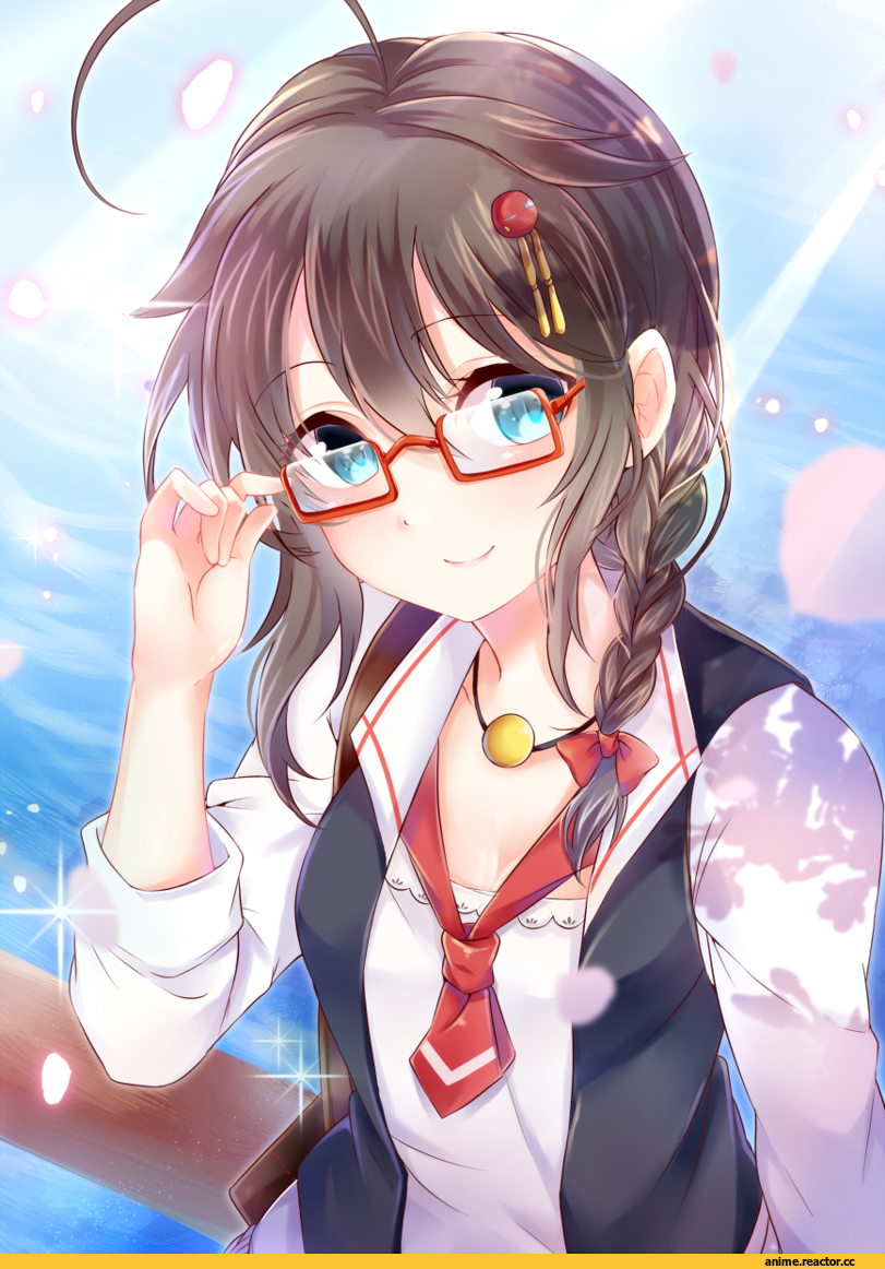 mashiro aa, Shigure (Kantai Collection), Kantai Collection, Megane, Anime