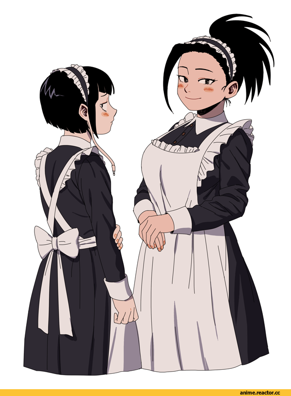 Maid, Boku no Hero Academia, Jirou Kyouka, Yaoyorozu Momo, strawberryjamm, Anime